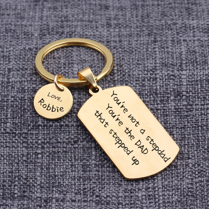 Подарок для отца Гравировальный брелок на заказ вы не отчим Папа который