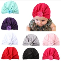 10pcs newborn hat knitting knot hat bohemia india turban hats beanies photography props baby photo gorro flower cap