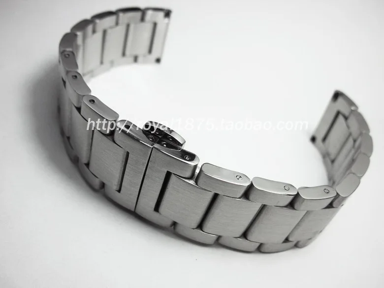 

Men's stainless steel matte brushed wire strap Butterfly buckle solid stainless steel 18mm / 20mm / 21mm / 22mm Steel strap