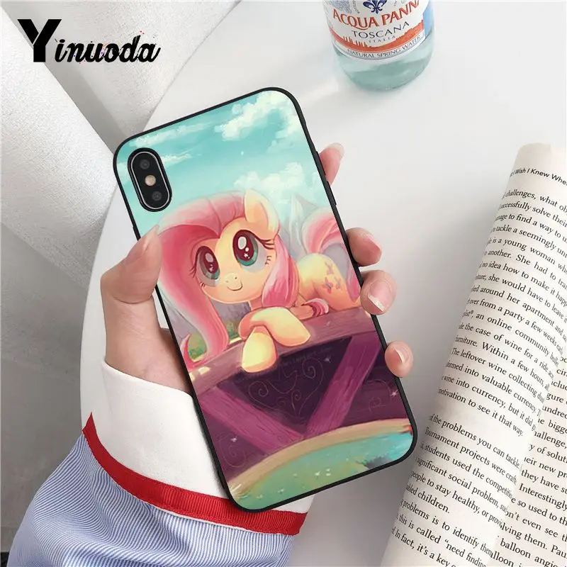 Yinuoda мой маленький пони черный мягкий чехол для телефона iPhone X XS MAX 6 6s 7 7plus 8 8Plus 5 5S SE