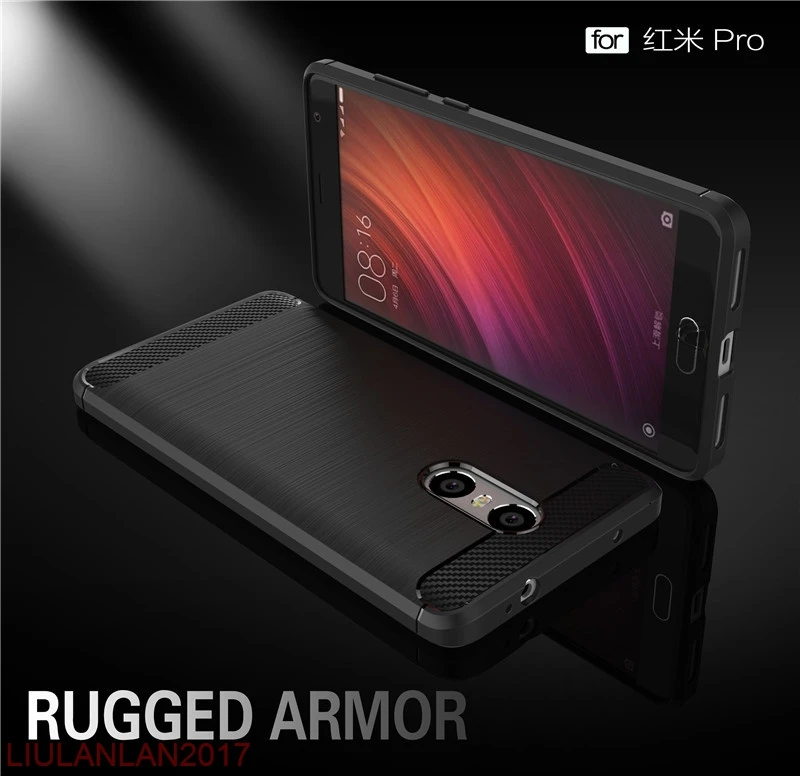 Case Cover For Xiaomi Redmi Pro Carbon Fiber Business Anti-knock Protective Red Black Navy Gray | Мобильные телефоны и