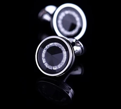 Новый дизайн модные круглые запонки из меди с кристаллами бесплатная доставка |