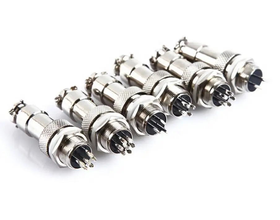 7/16 &quotGX12 авиации круговой разъем 2 Pin 3pin 4pin 5pin 6pin 7pin с разъемом папа и муфтовый