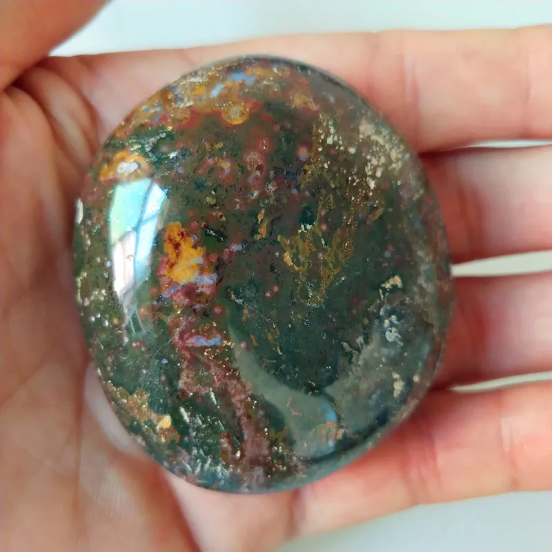 Натуральные камни морская яшма пальмовые камни игрушки маленькие камни и кристаллы целебный кристалл - Цвет: E27            93g