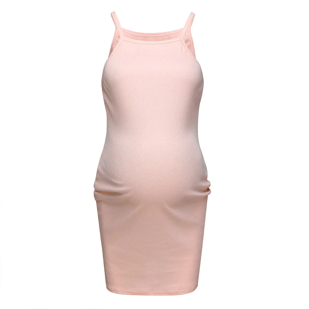 Женское платье для беременных сексуальное однотонное летнее без рукавов