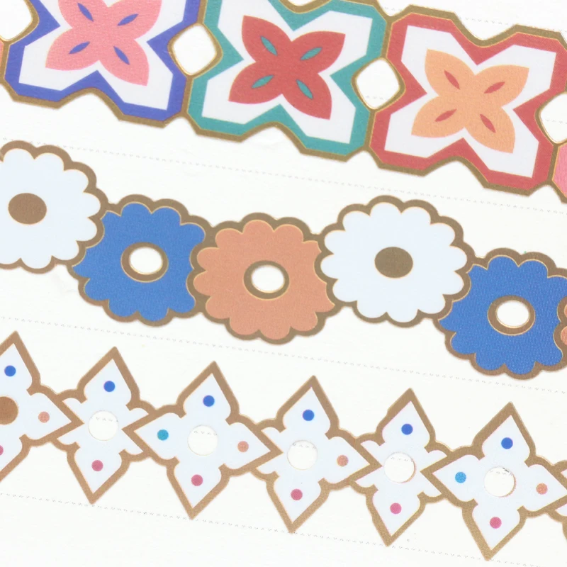 Domikee Золотая фольга полые декоративные васи ленты рулоны для молочного