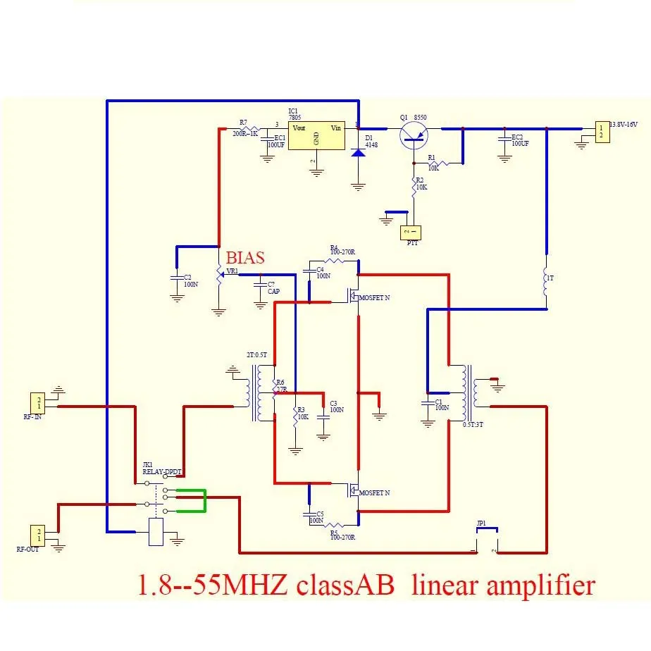 Сборный с радиатором MINIPA100 1 8 54 МГц 100 Вт SSB линейный высокочастотный усилитель