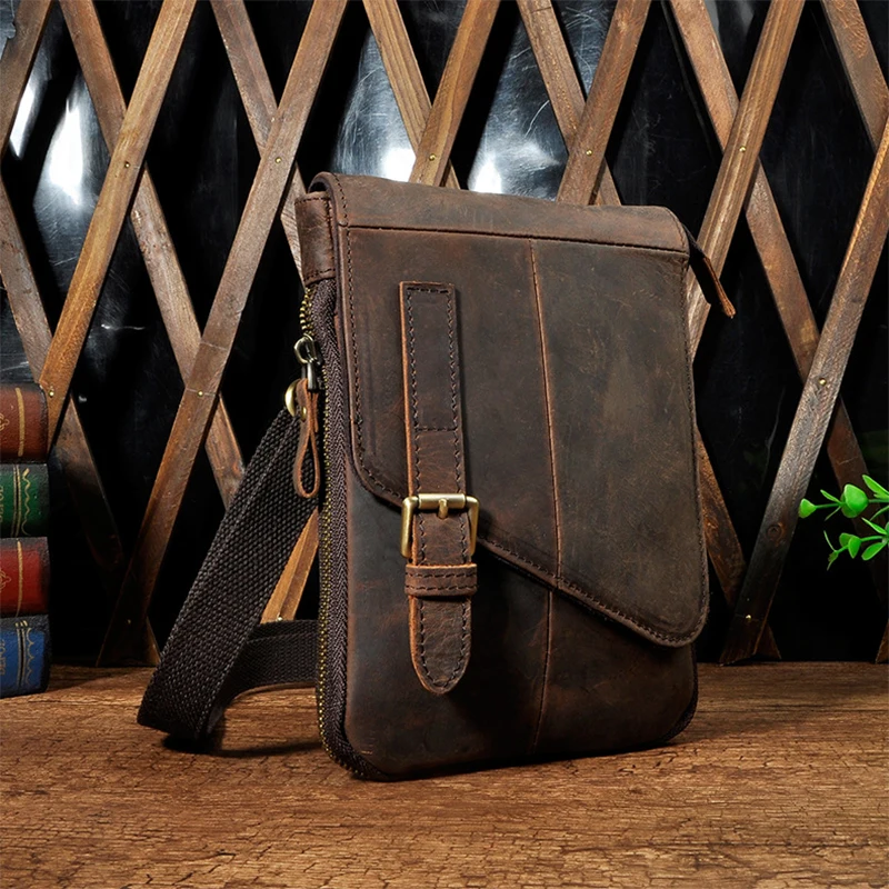 Для мужчин пояса из натуральной кожи Малый Crossbody сумка талии сумки на плечо