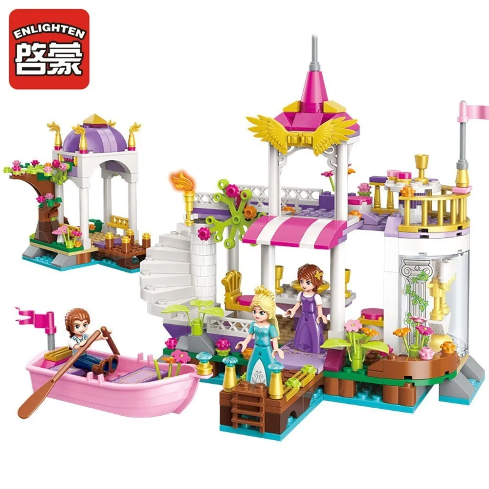 11 просветить Кирпич Строительный блок Замок принцессы Образовательные Кирпичи