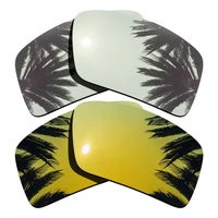 silver mirrored24k gold mirrored coating 2 pairs polarized replacement lenses for eyepatch 2 100 uva uvb protection