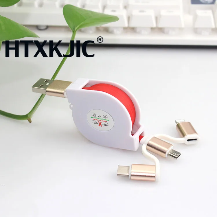 Кабель USB 3 в 1 для iPhone X 5 6 7 8 кабель мобильного телефона Type-C Micro зарядного