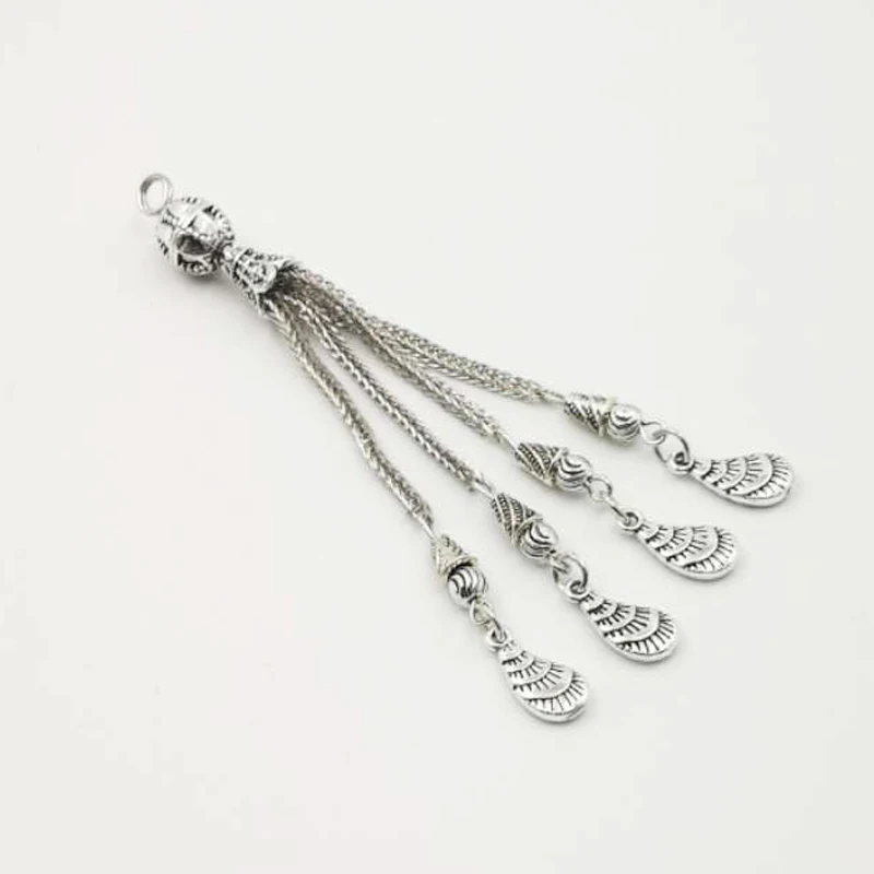Посеребренный Tasbih кисточка металлические четки кисточка misbaha аксессуар - Окраска металла: Посеребренный