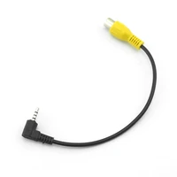 1pc universal car 2 5mm rca adaptor 190mm length trs plug to rca female connector cable adaptor for gps video input cas047