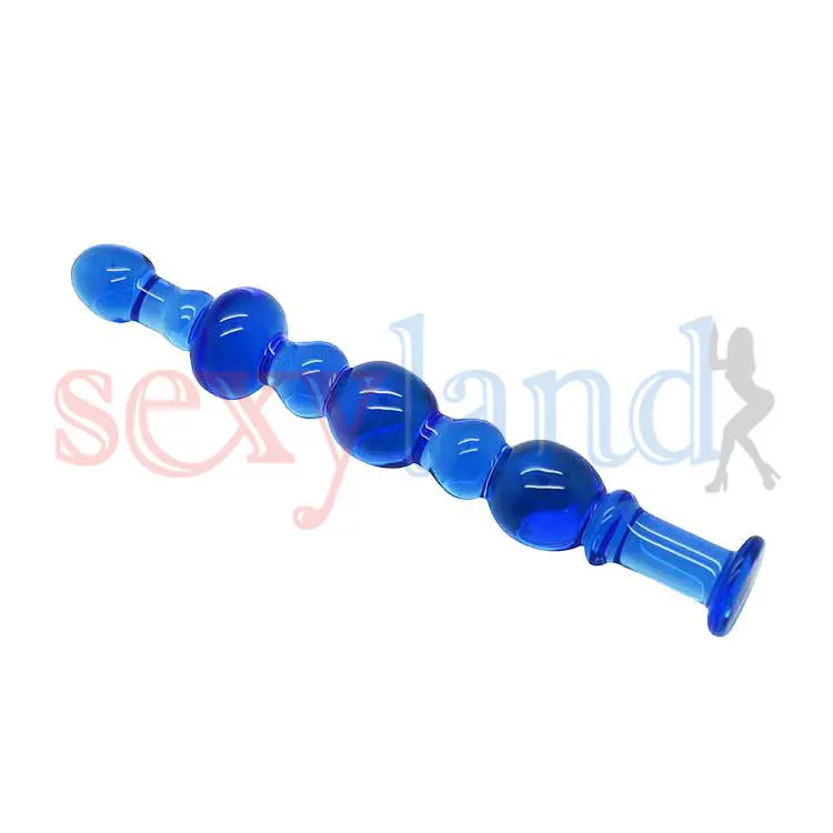 Crystal blue Стекло анальный Бусины Игрушечные лошадки серии-ultimate анальная пробка