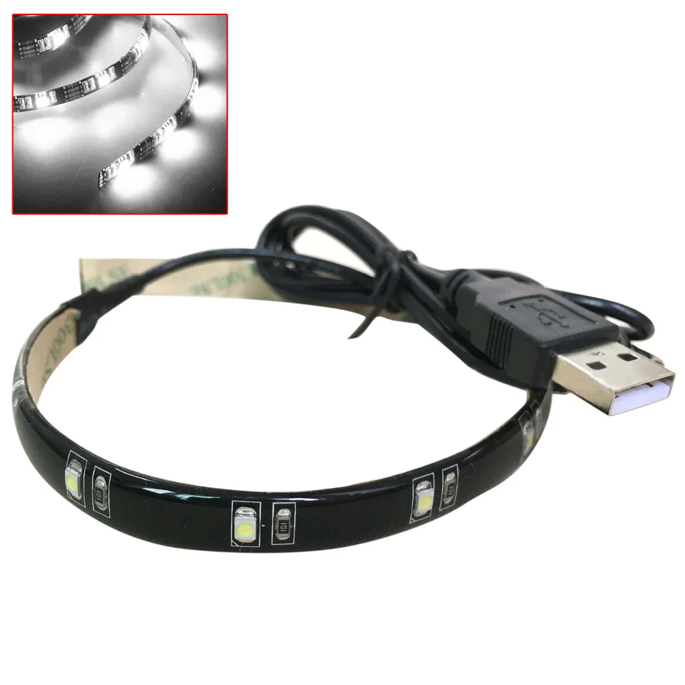 Светодиодная лента с USB 3528 SMD 5 В подсветка для телевизора HD 12 светодиодов Плоский