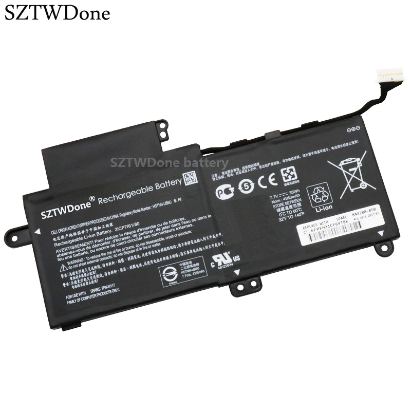 SZTWDone Аккумулятор для ноутбука HP TPN-W117 NU02XL HSTNN-UB6U 844200-850 7 V 35WH 4350MAH | Компьютеры и офис
