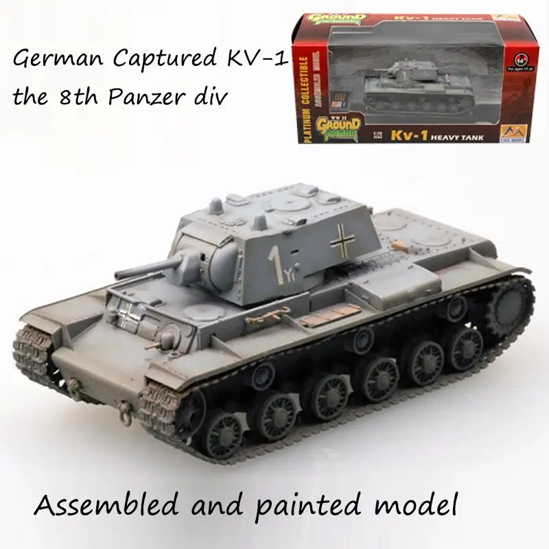 WW2 Редкие KV 1 захваченные немецким 8 м панзером div. Советский танк 1: 72 легкая модель|
