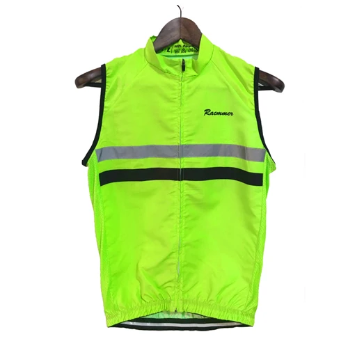 Fluorescent green Racmmer Windstopper без рукавов Велоспорт Джерси Костюмы Велосипедный Спорт велосипед ветрозащитный Светоотражающие Майо Chaleco Ciclismo# wx-07 - Цвет: Fluorescent green