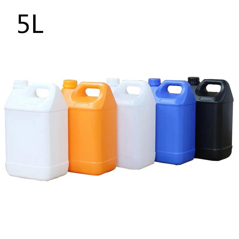 5 литровая утолщенная пластиковая галлонная бутылка HDPE F-style кувшин контейнер для воды, масла, вина, специй 38 мм проблесковые прозрачные крышки