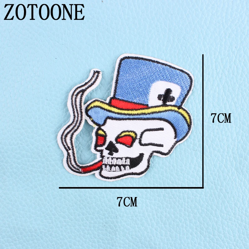 ZOTOONE/модные джинсы в стиле панк рок нашивка виде черепа 1 шт. железная или ПРИШИТАЯ