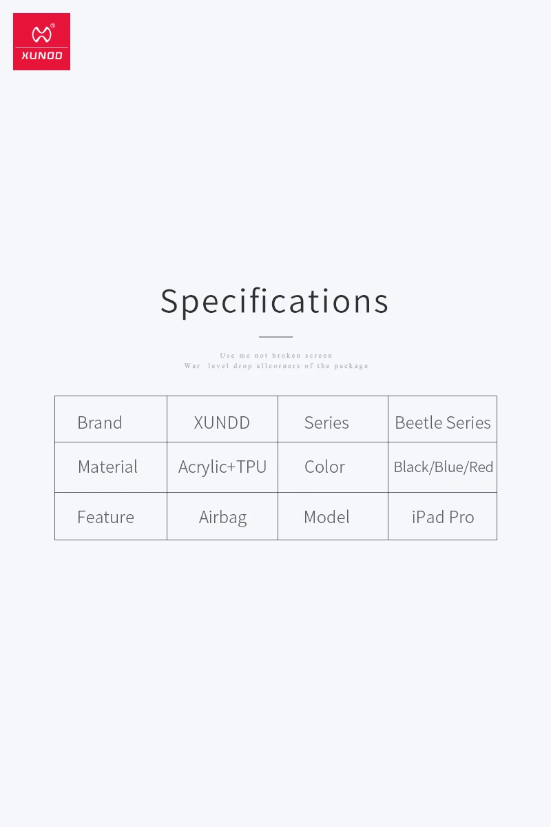 XUNDD защитный чехол для планшета для нового iPad Pro 11 12,9 9,7 10,2 10,5 дюймов mini 12345 air2 с подушками безопасности противоударный чехол s