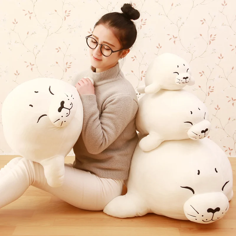 Дориа Trader 39 '' / 100 см Baby Doll Большой Фаршированные мультфильм животных Arctic Seal