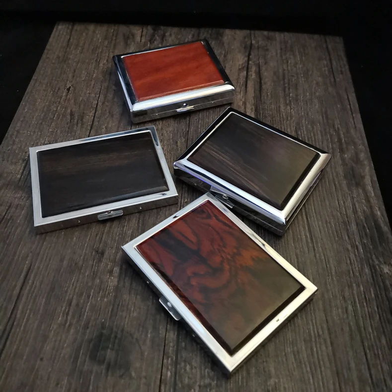 Тонкая портативная креативная ретро-древняя деревянная коробка для сигарет с