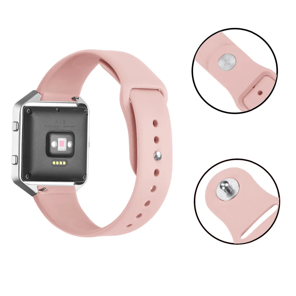 Для Fitbit Blaze полос, силиконовый сменный ремешок для спортивных часов браслет на запястье для Fitbit Blaze Смарт-часы для фитнеса, маленький/большой