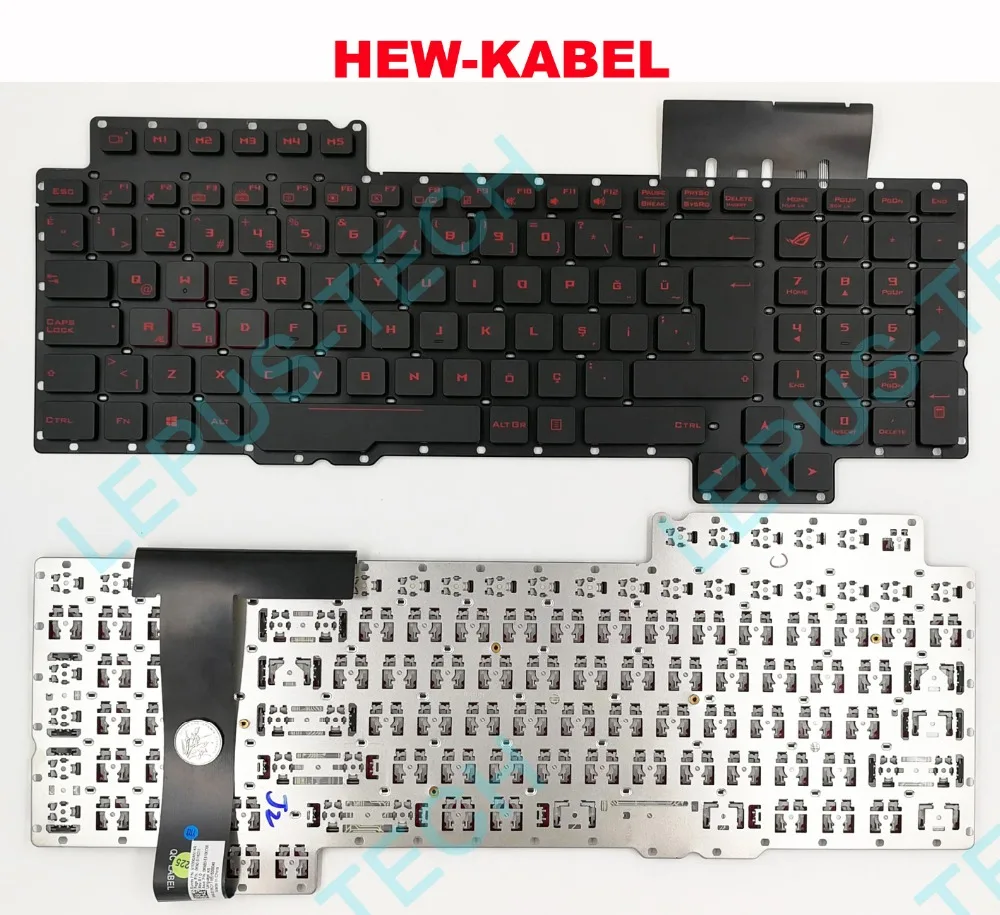 Клавиатура для ASUS ROG G752 G752V G752VL G752VM G752VS G752VT G752VY Турецкий TR TU с подсветкой