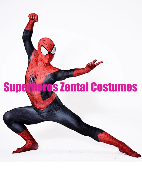 2017 новейший Костюм Супергероя человека-паука 3D принт спандекс косплей на