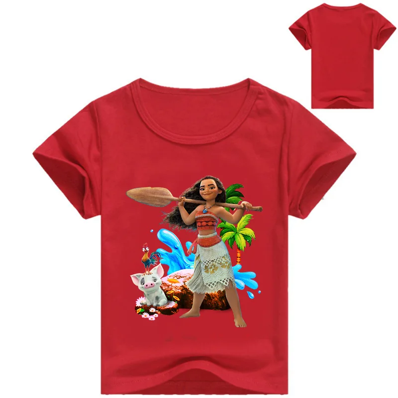 2019 летняя футболка для мальчиков детская одежда с рисунком Моана Vaiana Детские