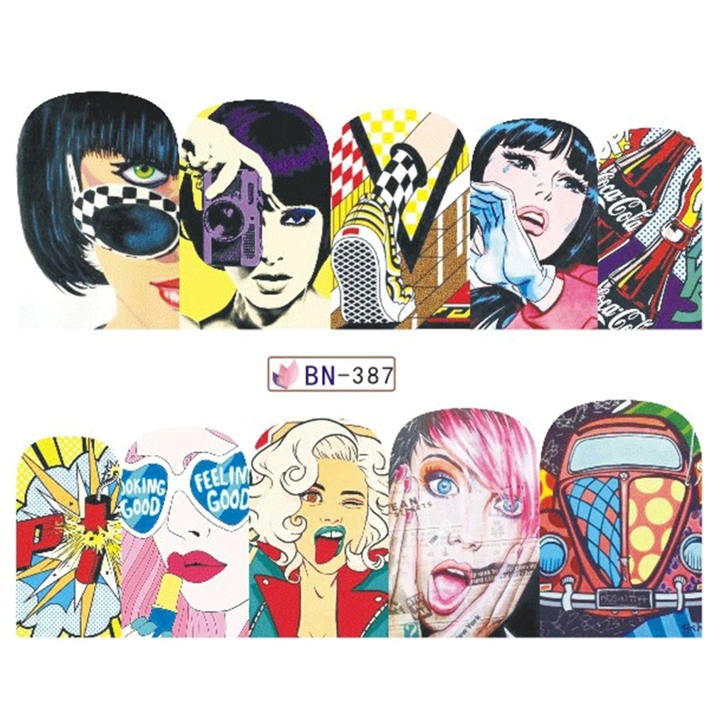 Набор женских стикеров для ногтевого дизайна набор самостоятельного