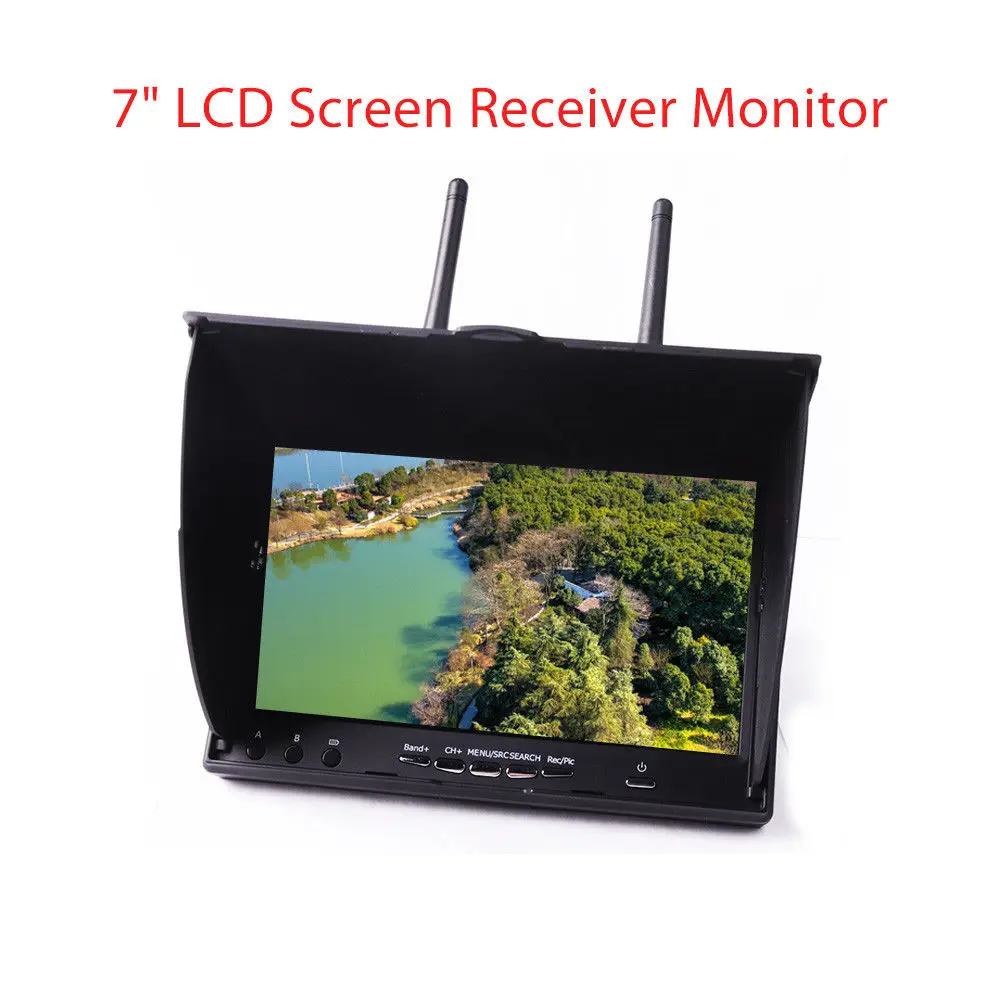 LCD5802S LCD5802D 5802 5,8G 40CH 7 дюймов Raceband FPV монитор 800x480 с DVR встроенный аккумулятор видео экран для FPV мультикоптера