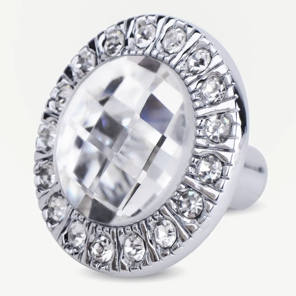 10 шт. стеклянная для комода тянет ящик тянуть ручки с украшением в виде