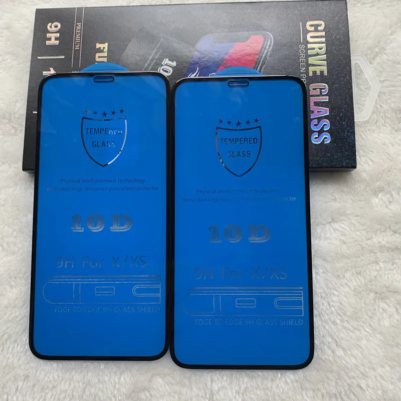 Премиум 10D закаленное стекло для iPhone 6 6 S 7 8 Plus полное покрытие Защитная пленка для iPhone 7 стекло на iPhone X закаленная пленка