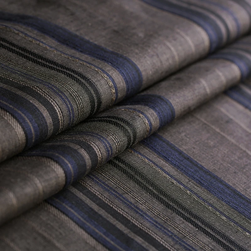 19 летняя пряжа окрашенная ткань 100% лен модная ширина 140 см Экологически чистая