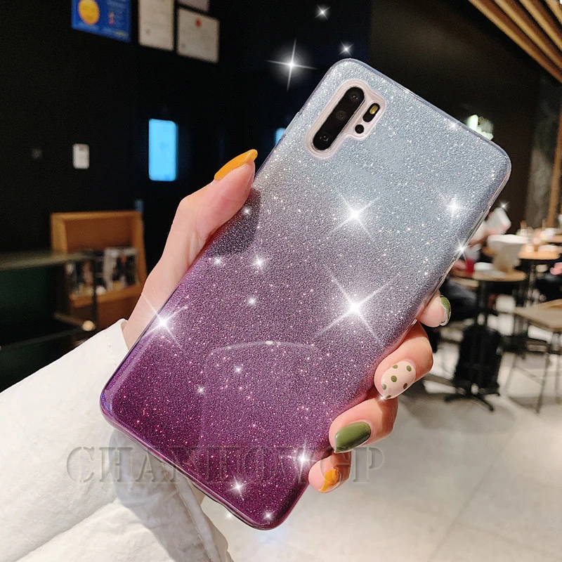 Блестящий Мягкий чехол из ТПУ для HUAWEI P30 Lite P Smart Plus Y5 Y6 Y7 Y9 Prime 2019 2018 Honor 10 10i 8A 8C 8S 8X 7A 7C