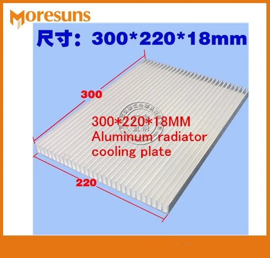 big aluminum radiator 300*220*18MM Aluminum radiator cooling plate Electronic Power Amplifier Heat Sink