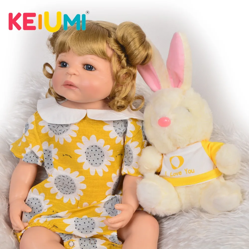 Новая мода 22 'ཱི см полностью силиконовая виниловая Кукла Reborn Baby Girl