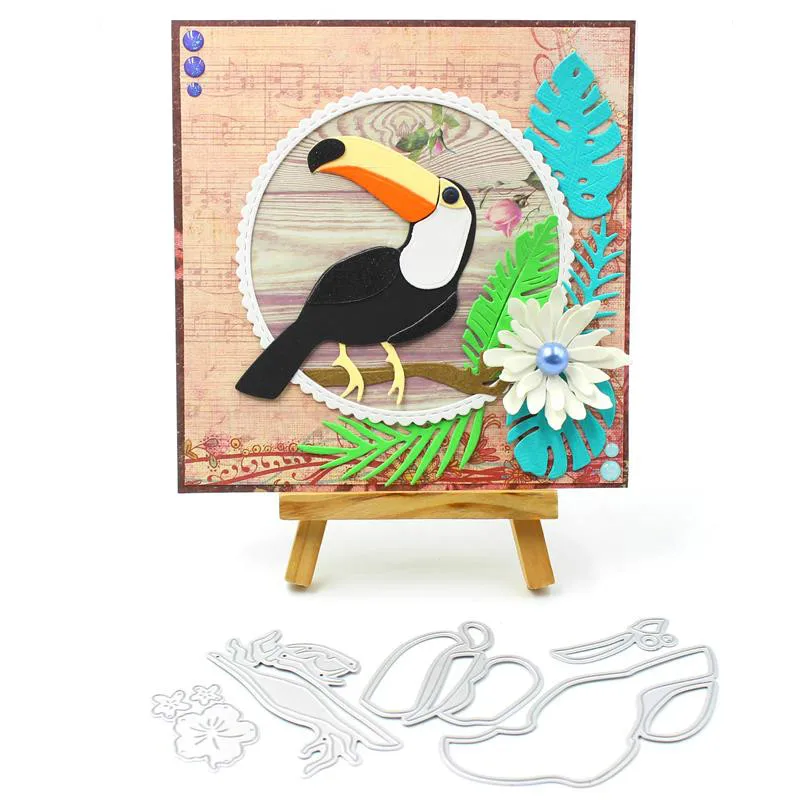 tropical bird KSCRAFT милый Единорог металлические режущие штампы трафареты для DIY скрапбукинга/фотоальбом декоративное тиснение DIY бумажные карты - Цвет: tropical bird