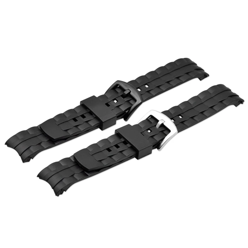 Watch Band Strap Pin Buckled PU Leather Wristwatch Bands Replacement Accessories For Casio Edifice Series EF-550/EF-523