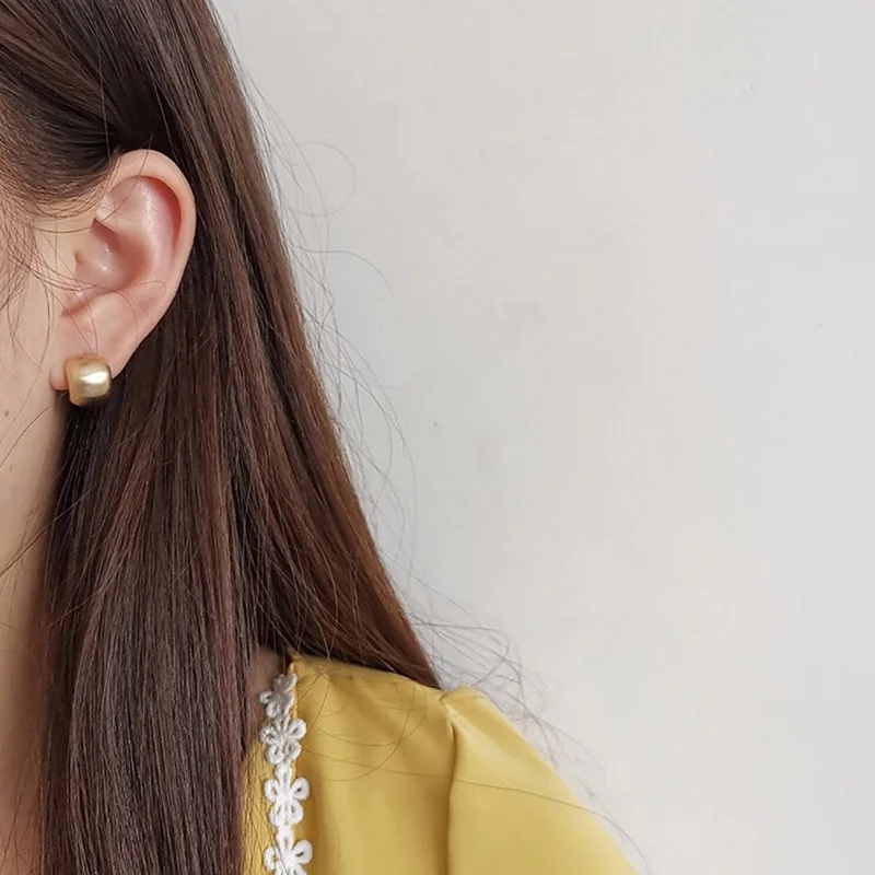 Женские маленькие металлические серьги-гвоздики WTLTC массивные широкие