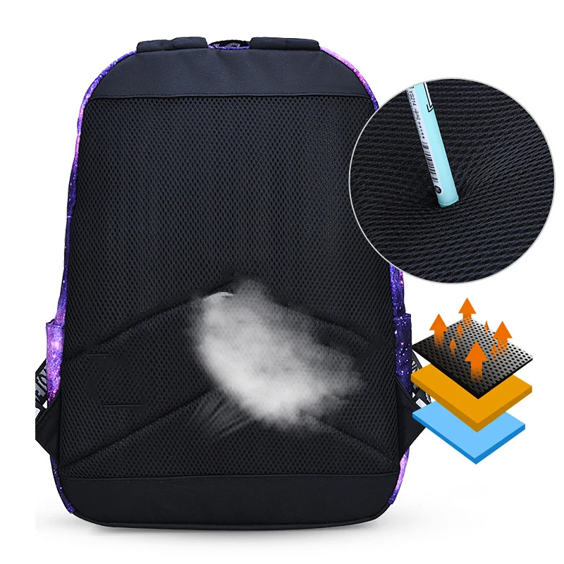 Школьный рюкзак для девочек и мальчиков с принтом цепей кристаллами|Мужские