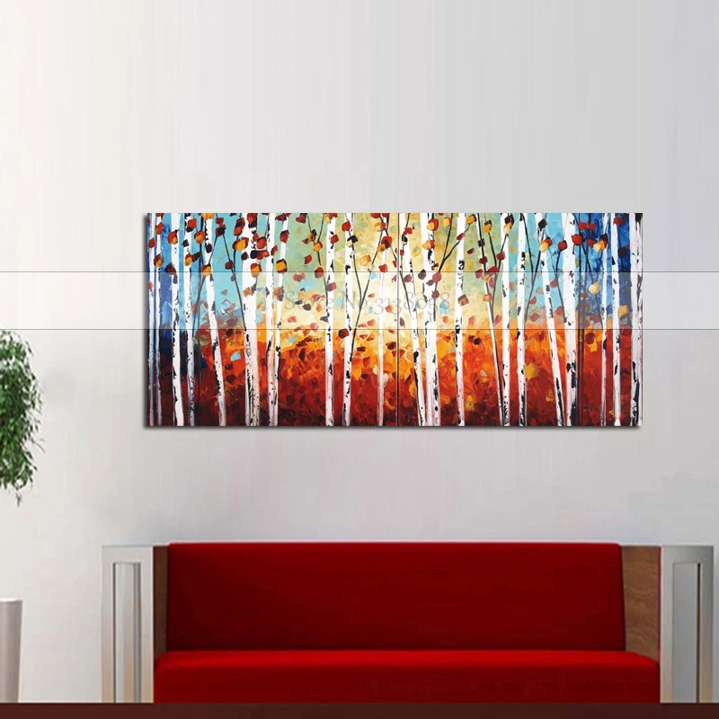 100% ручная роспись Дерево жизни абстрактная картина маслом на холсте Ручная