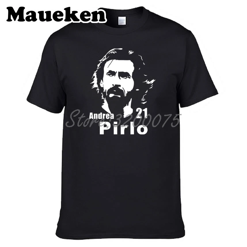 Мужская итальянская футболка с надписью Sleep skin 21 Andrea Pirlo legend для фанатов зрителей
