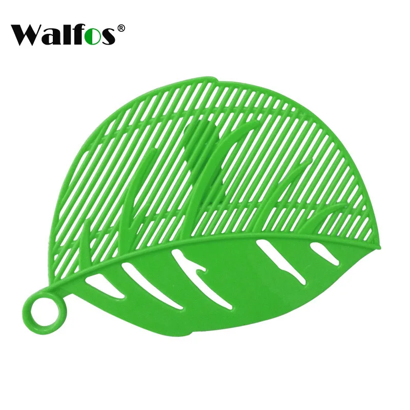 WALFOS green WALFOS 1 шт. в форме листа промывка риса гаджет лапша спагетти бобы дуршлаги Кухня Фруктов и овощей инструмент для очистки - Цвет: WALFOS green