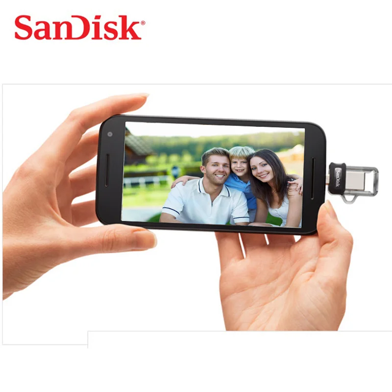Флеш накопитель SanDisk mini 32 Гб OTG USB флеш 16 ГБ 64 128 двойной Автомобильный ключ Usb 3 0