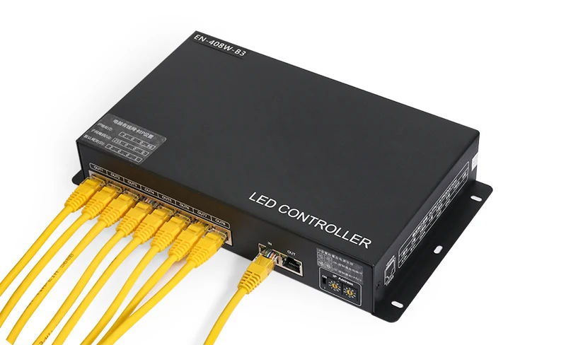EN-408W Computer online control digital addressable strip light controller, 1024 pixel*8 CH, music control, concatenation
