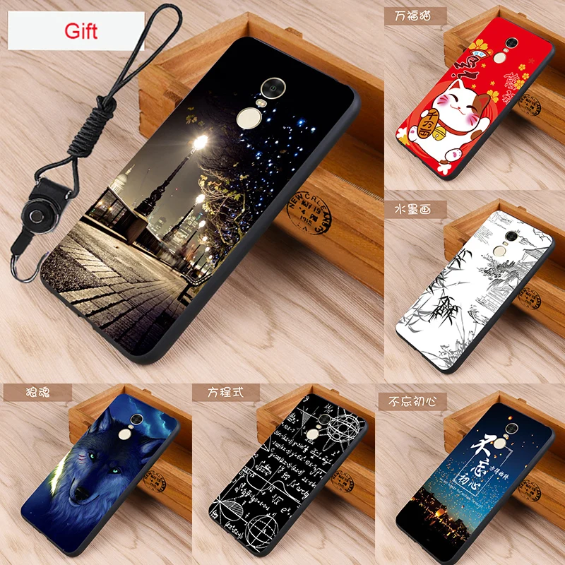 Чехол для Xiaomi Redmi Note 4x Оригинальный чехол note из кожи волка рыбы черепа Fundas 100% -