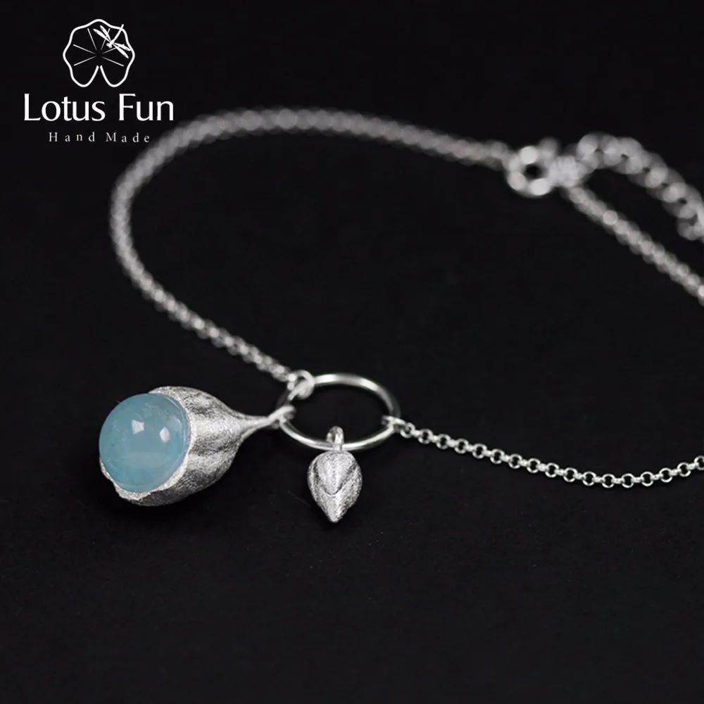 Lotus Fun реальные 925 серебро Природный камень ручной работы дизайнера Красивые ювелирные изделия Элегантный Лотос почки Браслеты Серьги для Для женщин